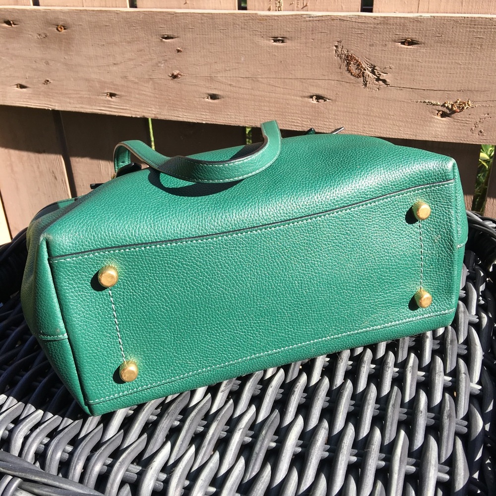 Authentic Green Coach Zip Top Tote - EUC - Picture 7 of 13
